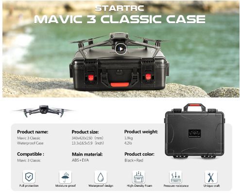 STARTRC Mavic 3 Classic Case Waterproof Hard Carrying Case for DJI Mavic 3 Classic Accessories
