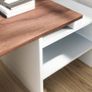 FREE P&P Industrial Coffee Table High Gloss Vintage Wooden and Metal Living Room Coffee Table with Storage Shelf Accent Furniture (White and Black) Image 2