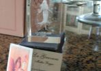Virgo zodiac sign in glass block