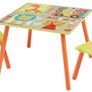 Wooden Table and Chairs Set, Engineered Wood, Multicoloured, 44 H x 60cm W x 60 D Image 3