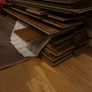 Beautiful Laminate Wood Flooring in dark wood taken up from a room measuring approximately 11 x 7 ft. Image 4