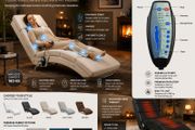 Recliner chair with heating and massage function
