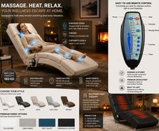 Recliner chair with heating and massage function
