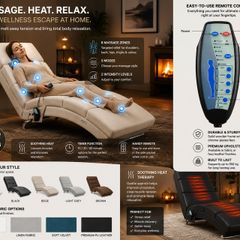 Recliner chair with heating and massage function
