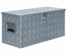 Aluminium Box 90.5x35x40 cm Silver