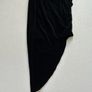 Zara Black Velvet Asymmetric Midi Skirt Size S Image 2