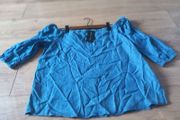 Ladies Denim Three Quatre Sleeve Bardot Top