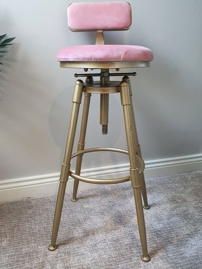 pink/salmon high stools