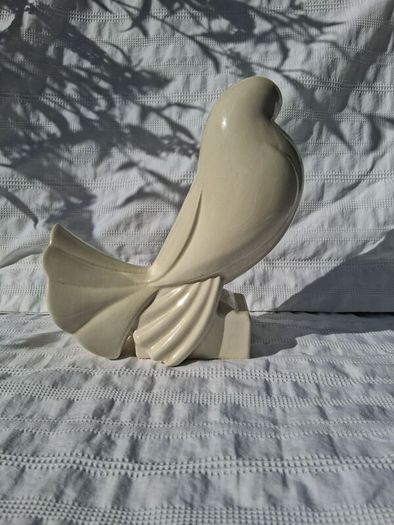 Stunning Jacques Adnet 1925 Porcelain Turtle Dove