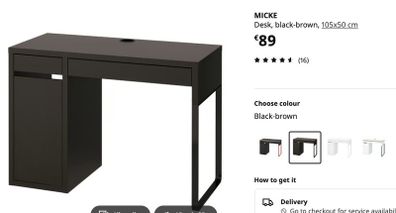 Study desk and chair