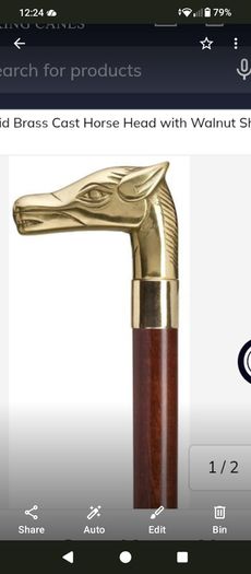 Horse-head walking cane/stick