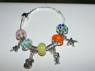 main image for ad Christmas Pandora Style Bracelet with Tibetan Bead and Pandora Style Beads 925