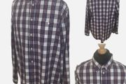 Wrangler Mens Blue Red Check Long Sleeve Cotton Casual Shirt XL including postage
