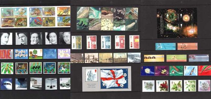 2002 Great Britain Commemorative Stamps Year Pack (includes 6 image showing contents)
