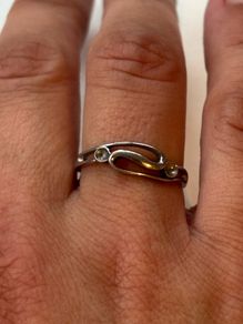 Womens Sterling Silver Ring Size O 1/2