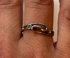 Womens Sterling Silver Ring Size O 1/2