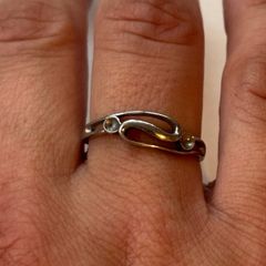 Womens Sterling Silver Ring Size O 1/2