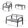 4 Piece Garden Sofa Set with Cushions Image 4