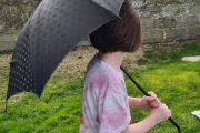 Vintage Black umbrella / parasol B &amp; C Champion, Rare find