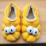 Child's plush lined yellow funny eyes slippers Image 3