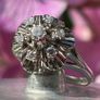 Antique Art Deco 18ct Gold and  Diamond Daisy Ring Image 5