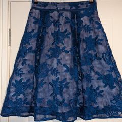 Stunning floral navy midi skirt from Coast
