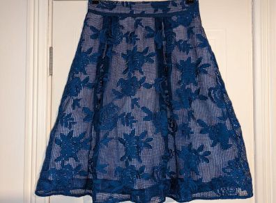 Stunning floral navy midi skirt from Coast