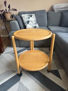 Folding solid wood coffee table