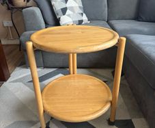 Folding solid wood coffee table