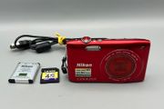 Nikon Coolpix S3300 16MP Digital Camera Red - Full Kit