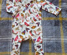 6-12m, With Tags Powell Craft Butterfly Collared Romper