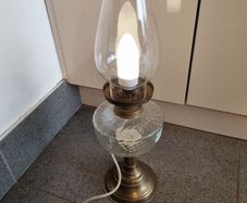 Vintage oil lamp. Converted to electric
