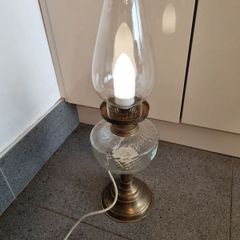 Vintage oil lamp. Converted to electric