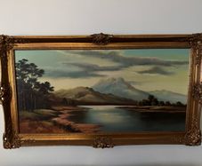 Large Original Oil Painting by Wendy Reeves (b. 1944) - Scottish Highland Landscape