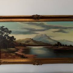 Large Original Oil Painting by Wendy Reeves (b. 1944) - Scottish Highland Landscape
