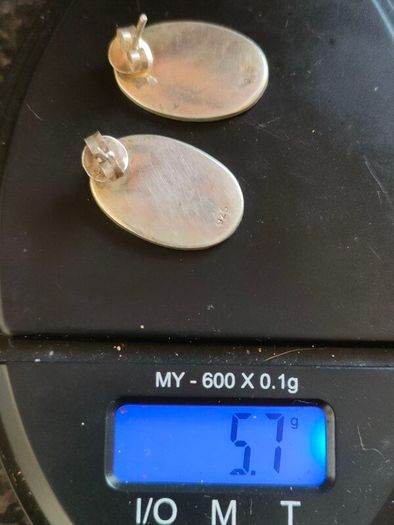 Vintage Mother of Pearl Sterling Silver Earrings