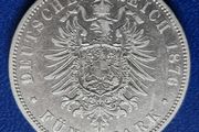 Germany A 1876 Prussia 5 Mark - William I Silver coin