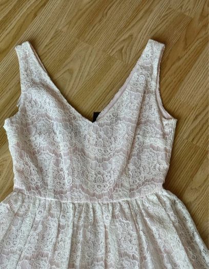 Atmosphere Blush Pink Lace Skater Dress Size 10 NWT Wedding Guest Party Vintage Dress