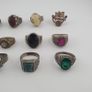 Bohemian Antique Jewellery Bundle 15 Mixed Brass Statement Rings Image 7