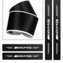 4pcs Carbon Fiber Anti Scratch Scuff Pedal Car Door Sill Protector Stickers For Mercedes Benz AMG W124 W202 W203 W204 W210 W211 Image 3