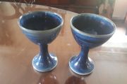 2 x Beautiful Blue Goblets