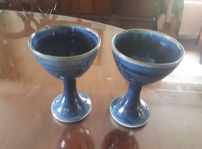 2 x Beautiful Blue Goblets