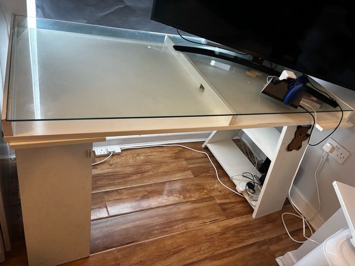Ikea large desk glass top