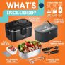 Extra-Large Heated Lunch Box  Holds up to 1.8L  80W Electric Lunch Box, Stainless Steel Heated Lunch Boxes for Adults 3 in 1 for Car, Electric Lunchbox 12V/24V/230V Self Heating Lunchbox Image 5