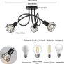 3 Way Ceiling Light Chandelier Semi-Flush Mount E14 Base Black Metal Caged 3 Lights Ceiling Light Fixture for Bedroom Living Dining Room Hallway (FREE SHIPPING) Image 4