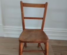 Antique Heavy Solid Wooden child's school chair
