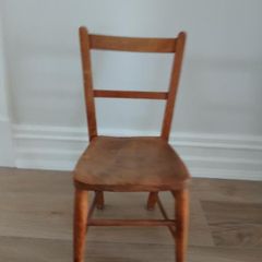 Antique Heavy Solid Wooden child's school chair