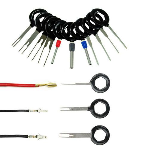 11PCS Automotive Plug Terminal Removal Tool Car Electrical Wire Crimp Connector Pin Extractor Kit Key Pin Removal Tool