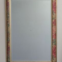 Vintage floral framed mirror