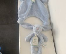 New JELLYCAT BABY Comforter and Rattle Set in Baby Blue Colour